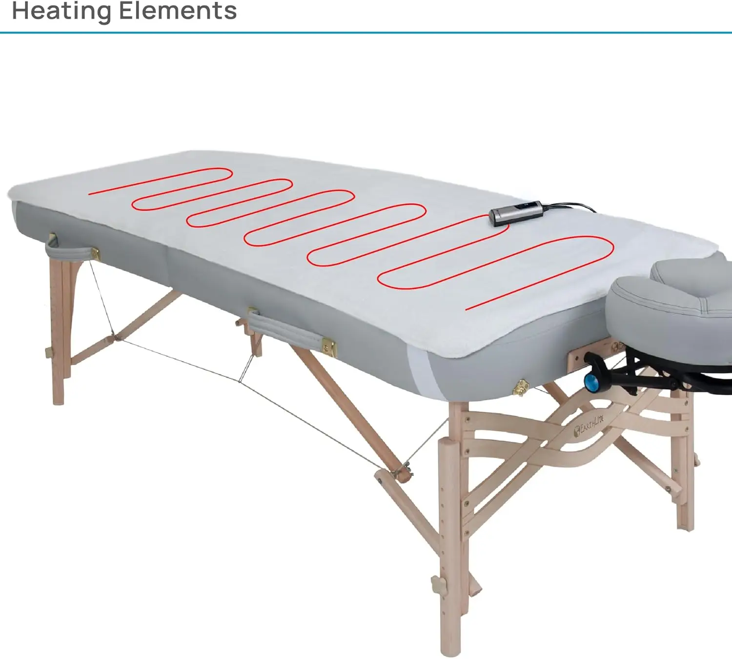 Massage Tafel Warmer & Fleece Pad (2in1), Etl Gecertificeerd, 3 Warmte-Instellingen, 13ft Snoer/Verwarmingskussen/1 Jaar Vervanging G