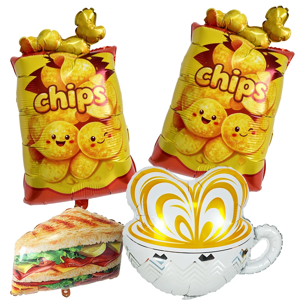 Food Snacks For Baby Shower - Palloncini a forma di patatine, sandwich,