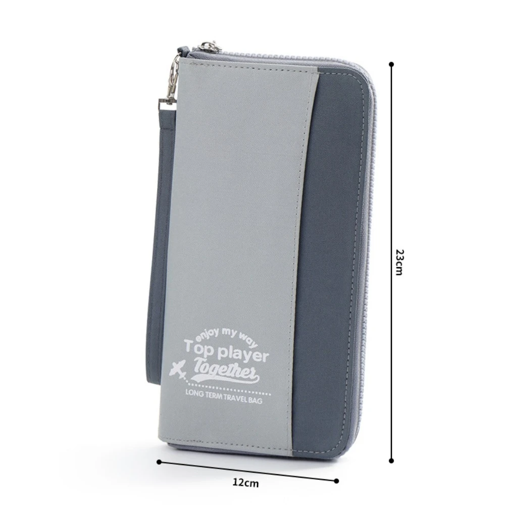 

Портативная сумка для паспорта RFID, ткань Оксфорд, водонепроницаемый держатель для кредитных карт, билетов, противоугонный дорожный кошелек на молнии, унисекс