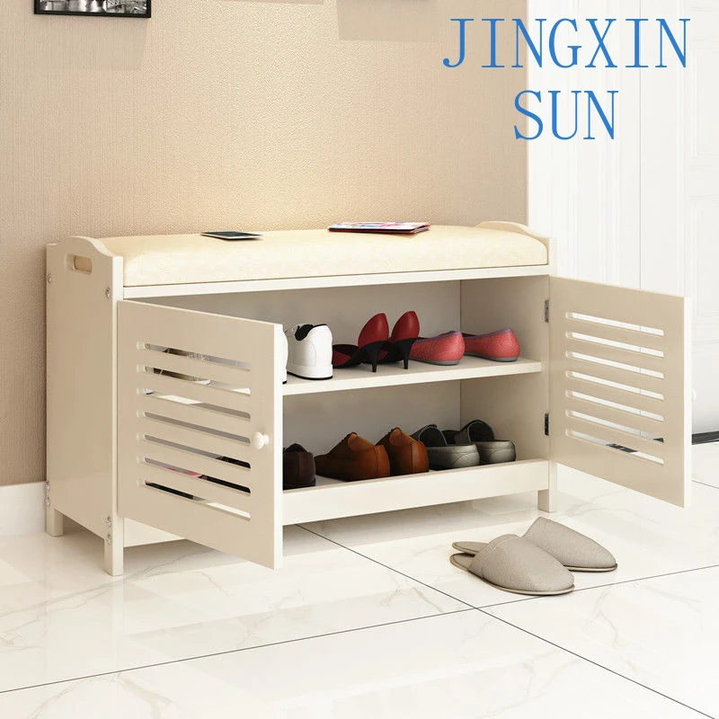 Bench With Seat Cushion Shoe Rack Shoe Shelf Bench Home Furniture