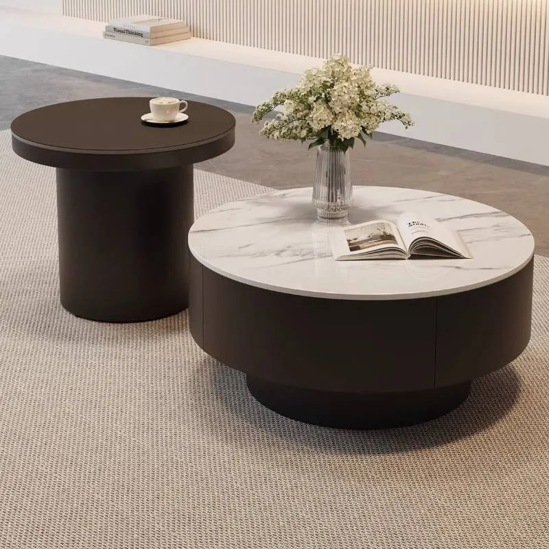 Marble Assecorises Coffee Tables European Pieces Basses Apartments Coffee Tables Shaped Glass Muebles Para Hogar Furniture Home