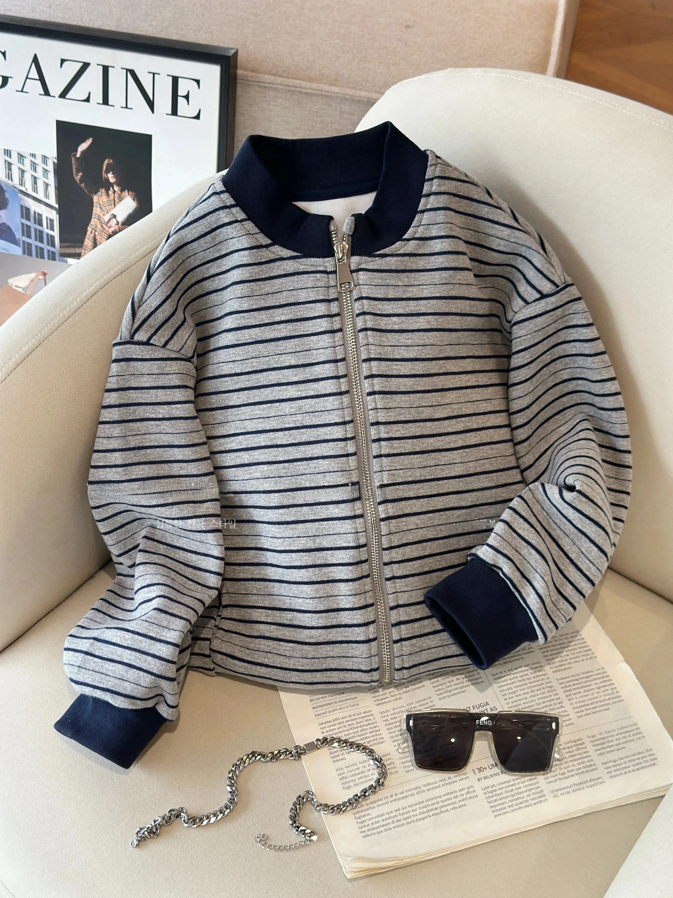 sweat-shirt-a-rayures-tendance-pour-garcons-veste-courte-uniforme-scolaire-printemps-automne-vetement-pour-enfants-super-style-haut-chaud-a-manches-longues