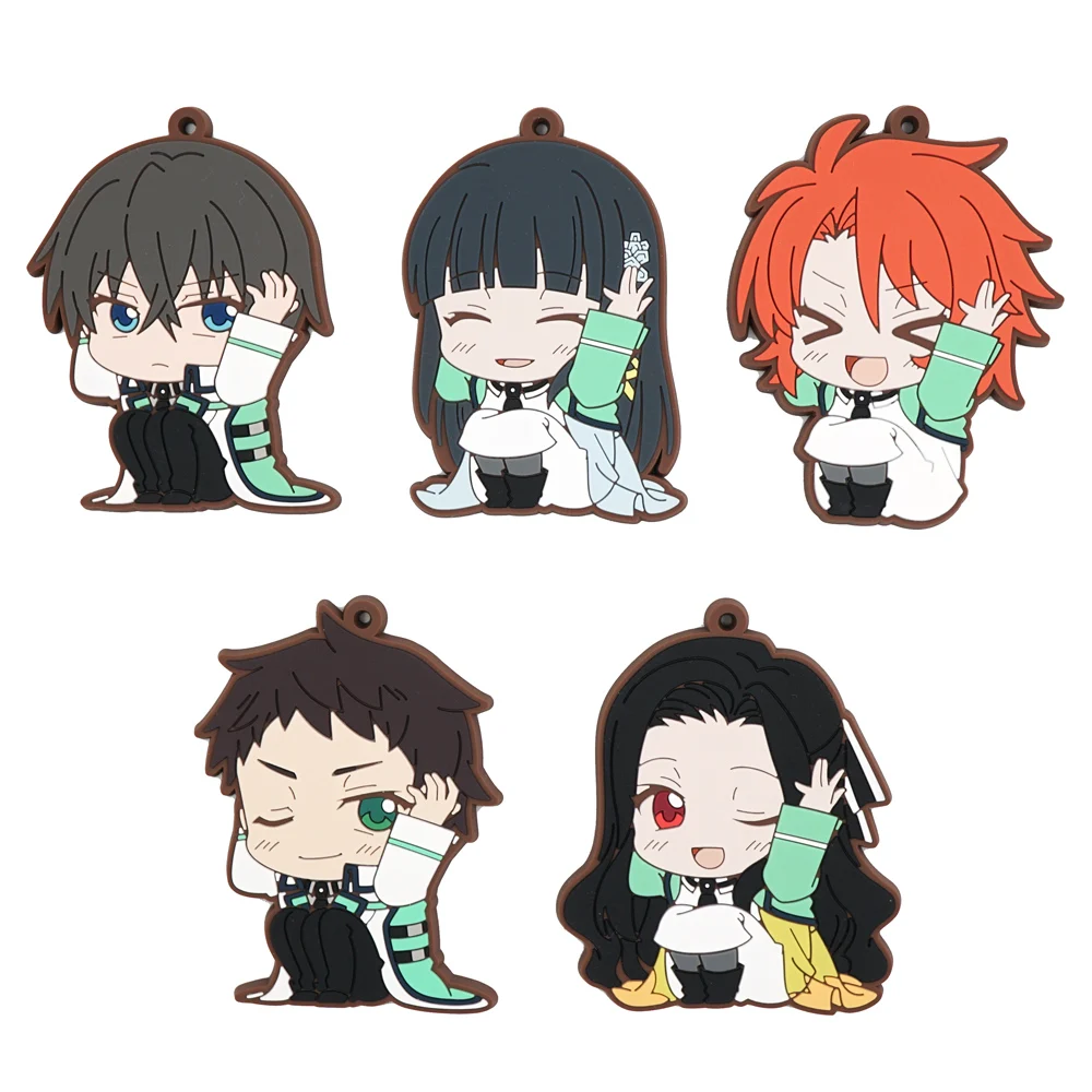 The Irregular at Magic High School Anime Mahouka Koukou no Rettousei Shiba Miyuki Tatsuya Saegusa Mayumi Rubber Keychain