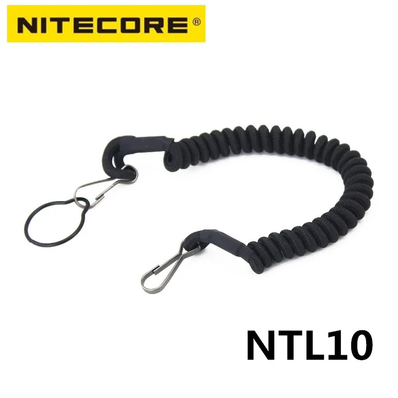 Nitecore ntl10 ntl20 lanterna tática cordão perfurado anel de aço inoxidável corda de segurança para 25.4mm de diâmetro lâmpada tocha