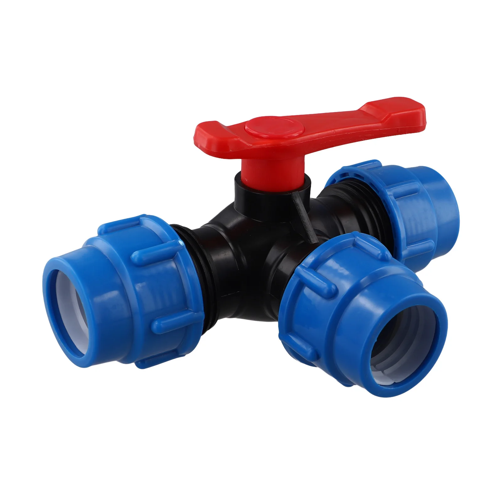 PE Pipe 3 Way Ball Valve High Quality PE Pipe Joint 20mm 25mm 32mm 40mm 50mm Connection Hose Professional Water Flow Solutions