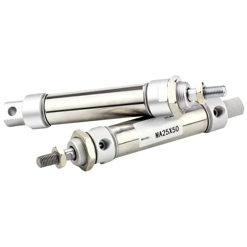 MA Pneumatic Air Cylinder Stainless Steel Mini Double Acting Single Rod 16/20/25/32/40 Bore 10~500mm Stroke MA32