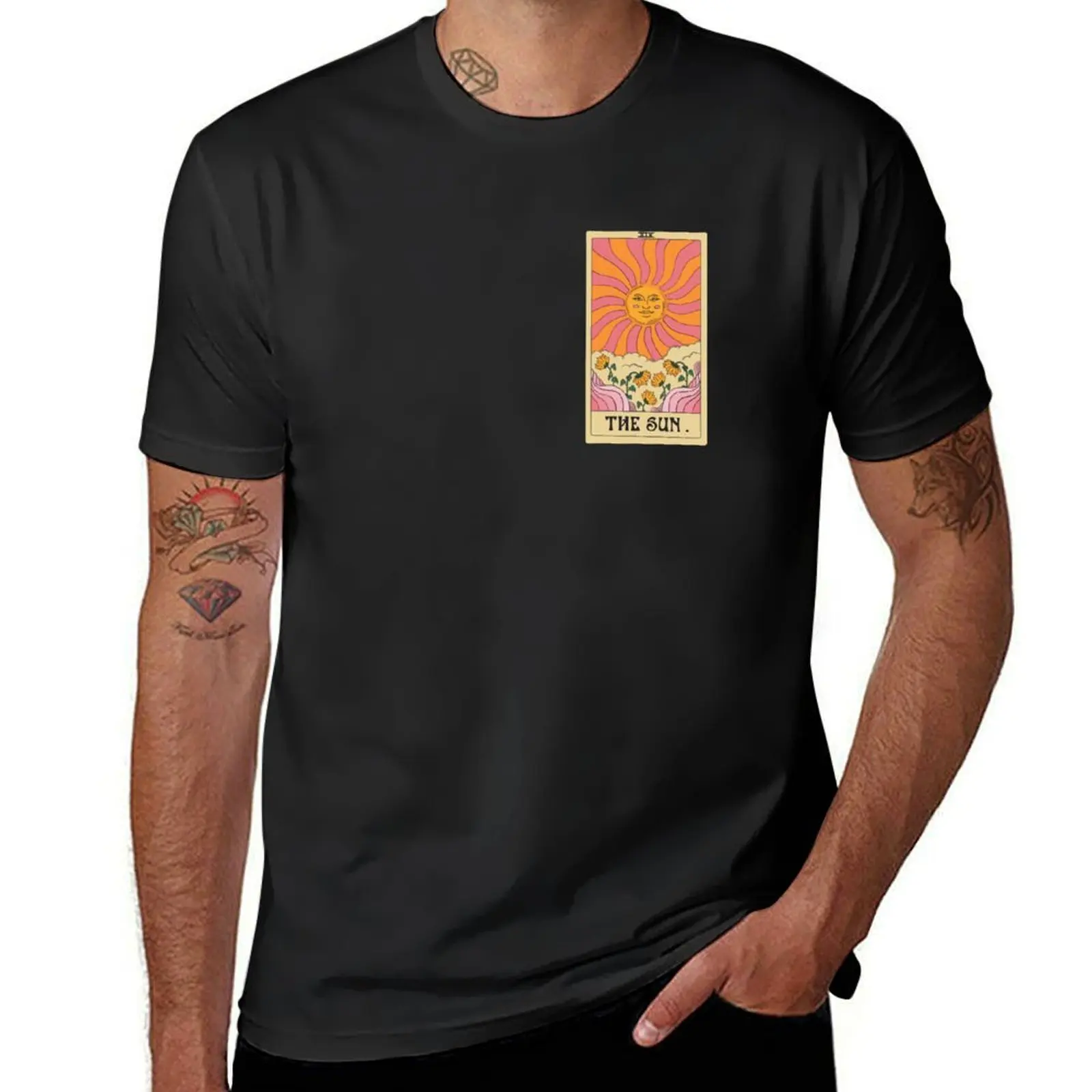 The Sun Tarot Card T-Shirt graphics customizeds heavyweight t shirts for men