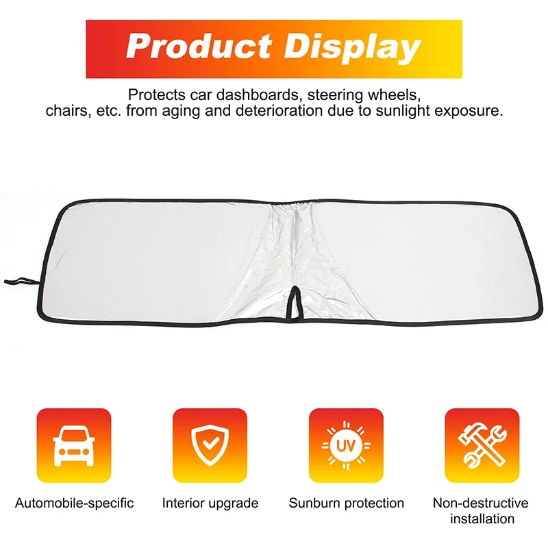 cheya Silver Tape Car Window Sun Shade Block UV Rays Sun Visor Protector for Mercedes Benz G Class G500 2004-2018 Accessories