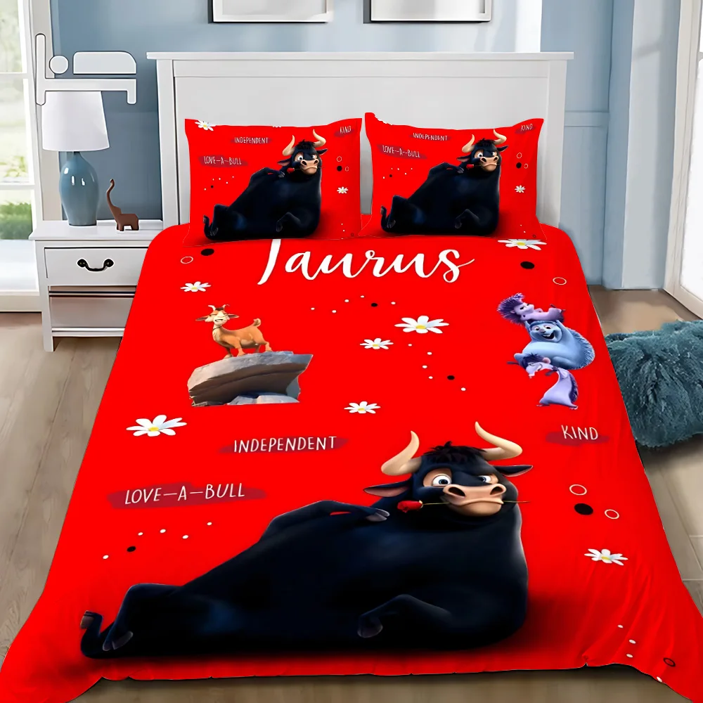 Cute Animal F-Ferdinand Printed Bedding Set Boys Girls Twin Queen King Size Duvet Cover Pillowcase Bed boys Adult Birthday Gifs