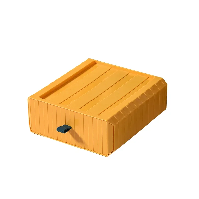 Desktop Drawer Storage Box Creative Simple Contrast Color Can Be Stacked Multi-functional Cosmetic Desk Stackable Storage Box