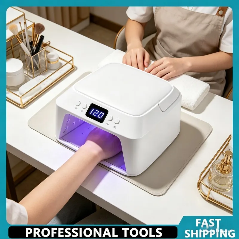 

71 Leds UV Lamp 72W Nail Dryer Large Space With Hand Pillow Smart Sensor Manicure Tool