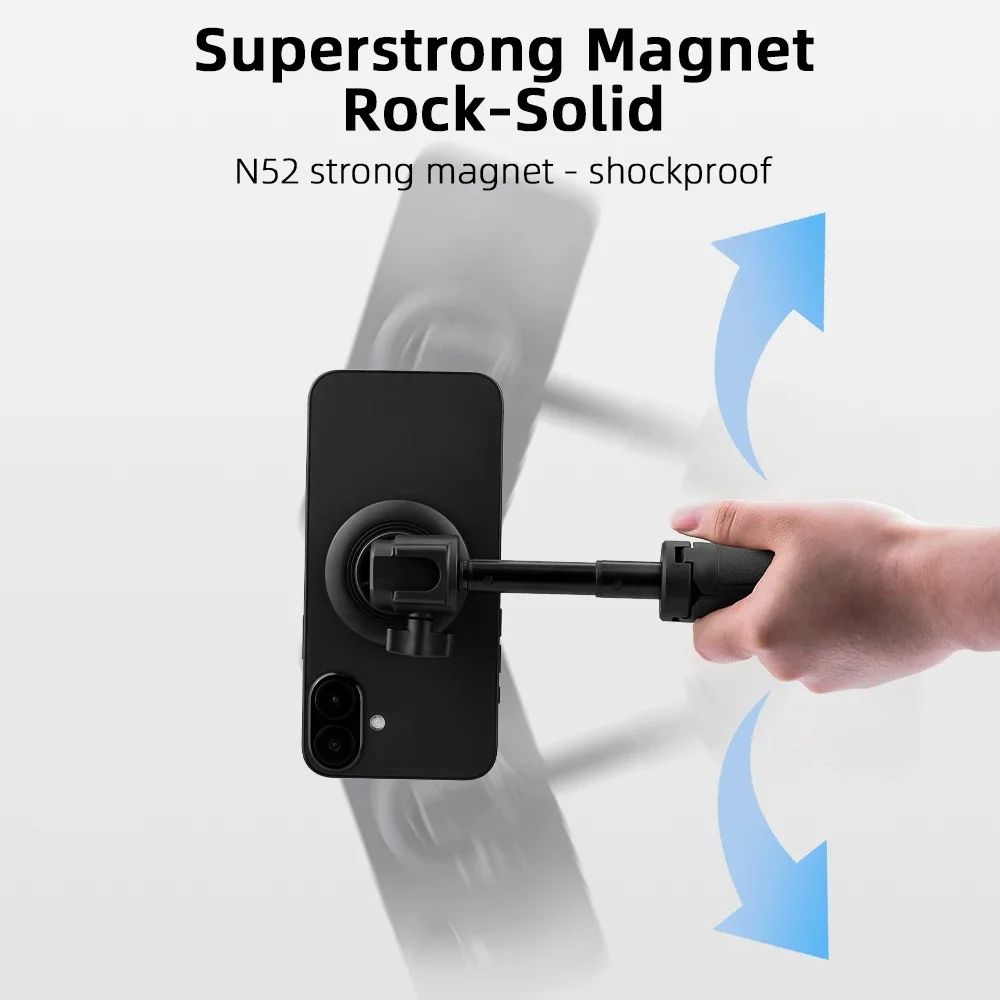 Flymile Magnetic Tripod Mount Adapter for IPhone 14 13 Pro/Galaxy/HUAWEI Magsafe Magnet Phone Holder Photographic Accessorise