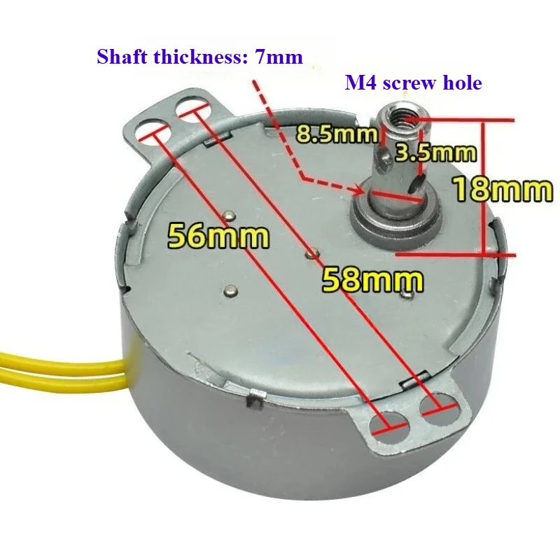 For TYD49 Non-directional Permanent Magnet Synchronous Motor 5rpm 8rpm 15rpm 30rpm Swing Head Swing Rotary Motor 220v4W