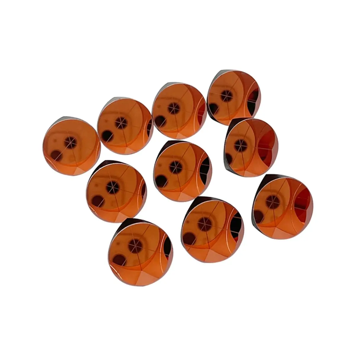 10 Pcs Copper Coated 1-Inch Corner Cube Prism 25.4mm Retroreflector 5 Arc Secs Return Beam