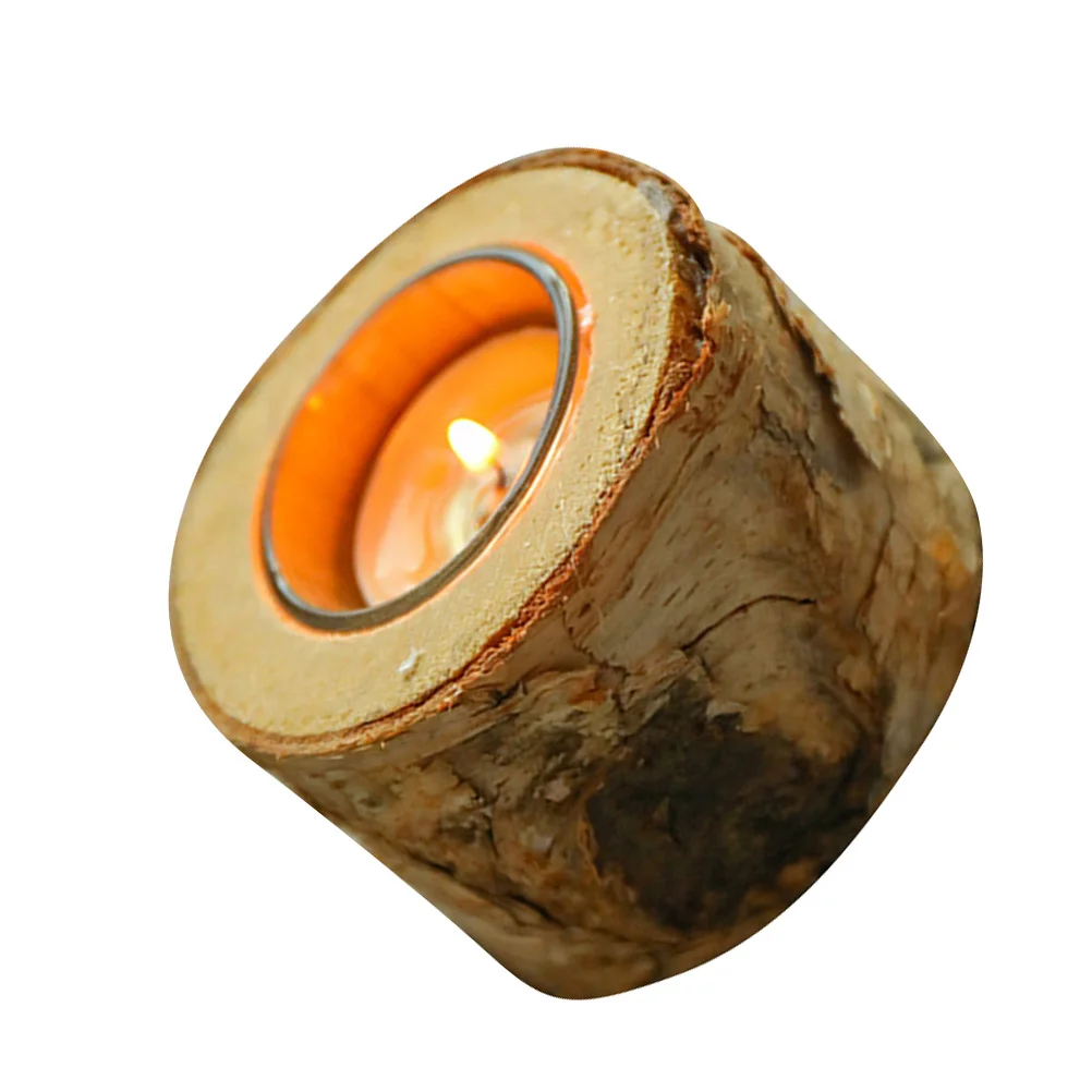 

Pastoral Birch Holder Decorative Tealight Stand for Anywhere Creative Gift Item Birch Stand Tabletop Decoration