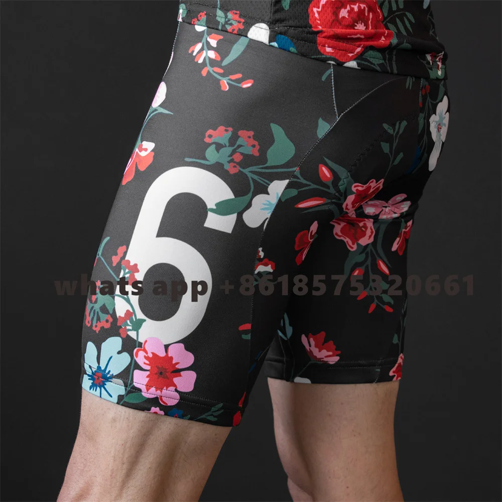 

Twin Six 6 Men Cycling Bib Shorts Laser Cutting Lycra Overalls Summer Bicycle Team Mtb 9D Cushion Breathable Pants Ropa Ciclismo