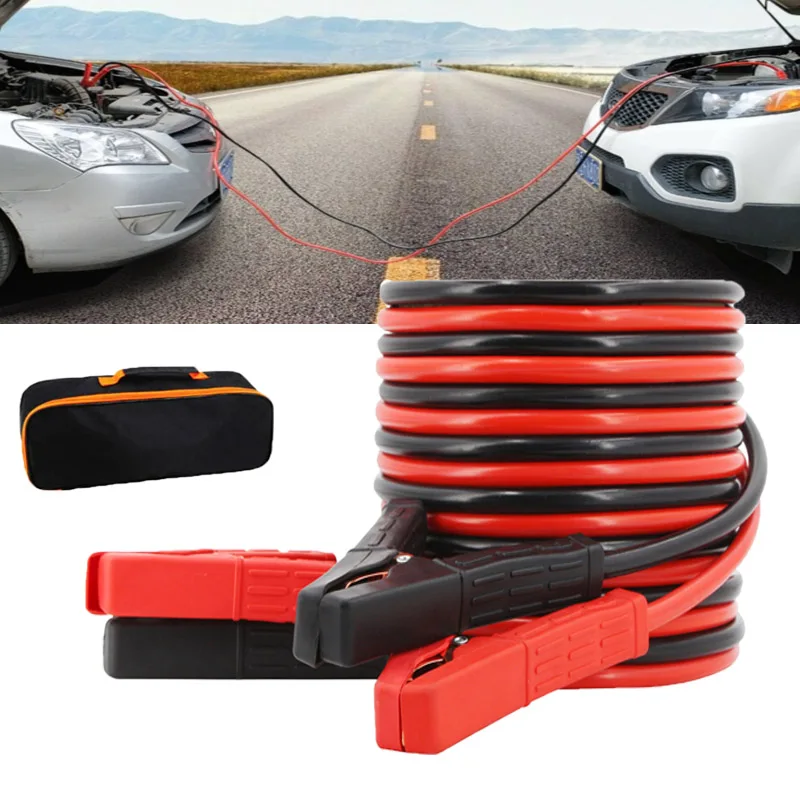 Heavy Duty 4M 2500A Car Battery Jump Leads Booster Cables Jumper Cable For Car Van Truck Car Jumper Booster Line Copper Wire