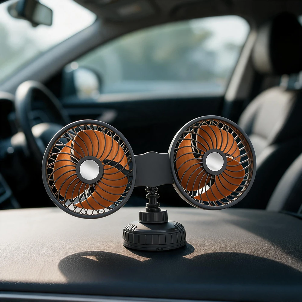 Suction Cup Fan Car Fan Easy Installation Stable Mounting Wide Coverage Air Circulation Powerful Car Fan System