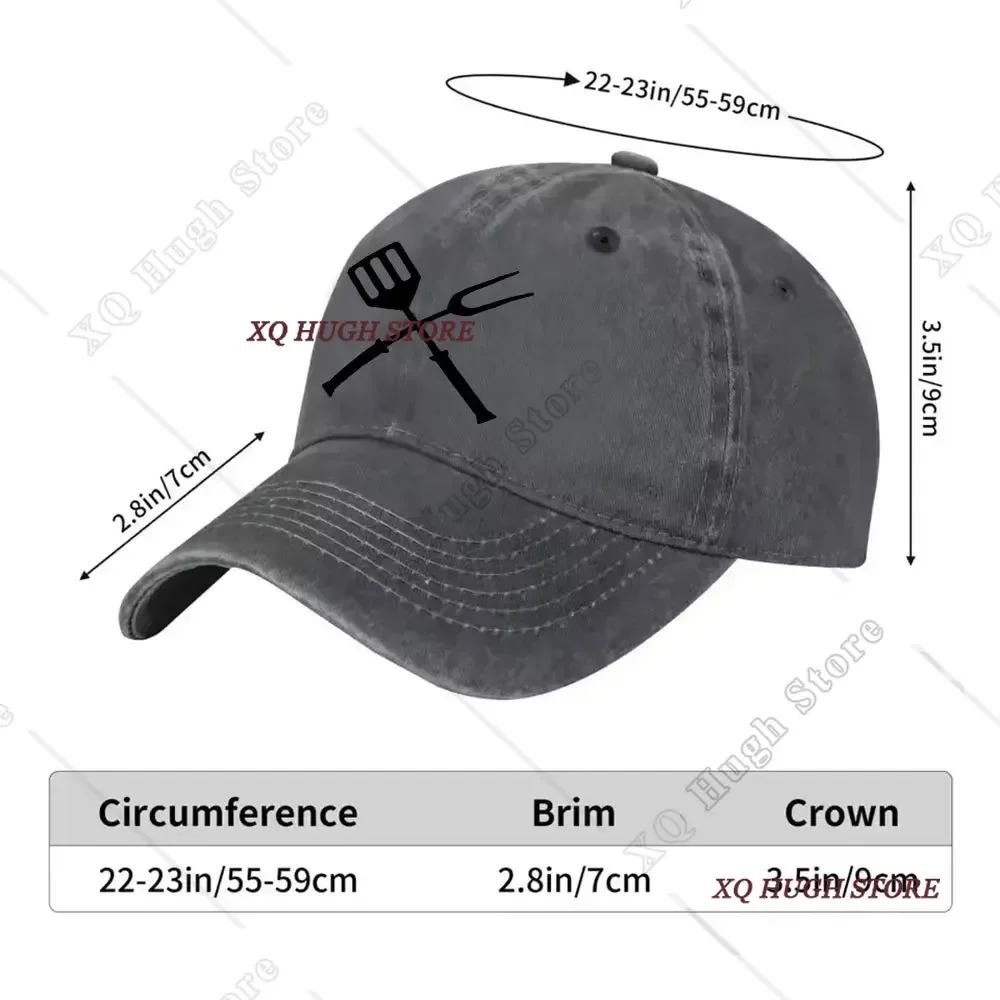 Vintage Washed Baseball Cap Suitable For Bbq Tool Print Duckbill Cap Female Cowboy Sun Hats Hip Hop Mens Snapback Cap
