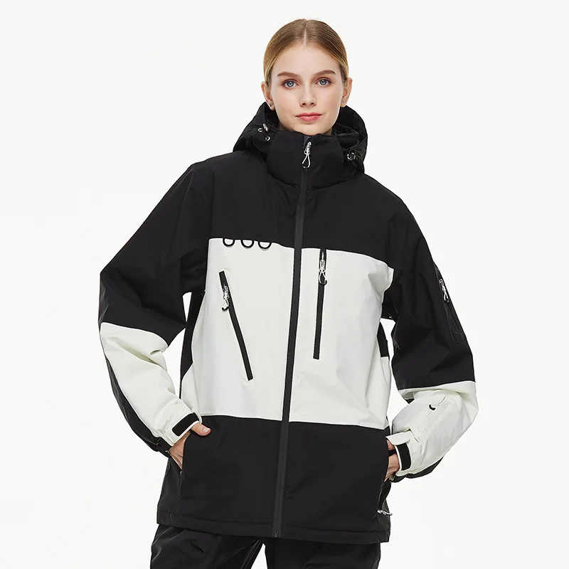 Ski Jacket Women Man Hooded Ski Wear Windproof Winter Overalls Hoodie Waterproof Outdoor Sports Clothing Snowboard