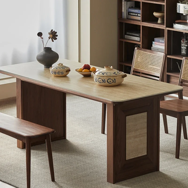 Luxury Dining Table Elegant Tables Restaurant Room ServiceMultifunction Home Furniture Rectangular Muebles Designer Coffee