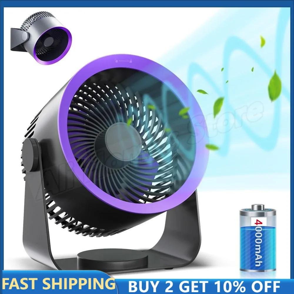 

Desk Air Circulator Fan Desktop Wall Ceiling Air Battery Cooler Wall Mount Portable Battery Operated Fan Home Bedroom Ventilator