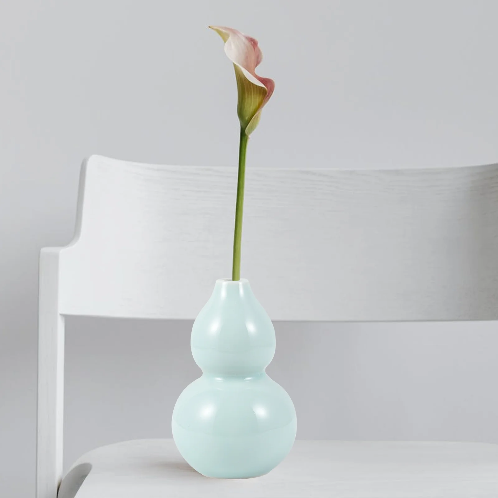 

1Pcs Ceramic Gourd Flower Vase Creative Desktop Decor Hydroponic Floral Arrangement Container Gourd Shape Vase