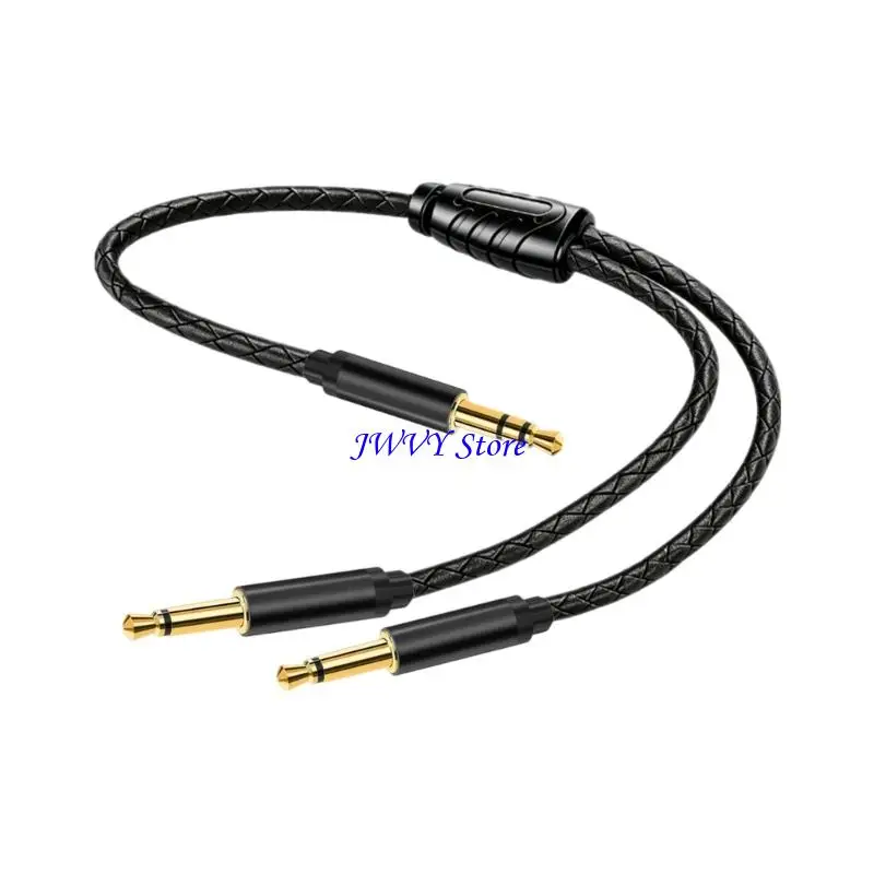 573A Split Cord, 3.5 mm Left and Right Channel Separation Cable for Sound Card Routing with Woven Outer Cover