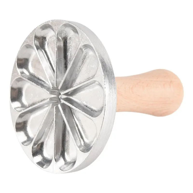 A21Q -3Pcs Cookie Stamps Metal Cookie Press Mold With Wooden Handle For DIY Baking Cake Pastry Cutters Cookie Press For Baking