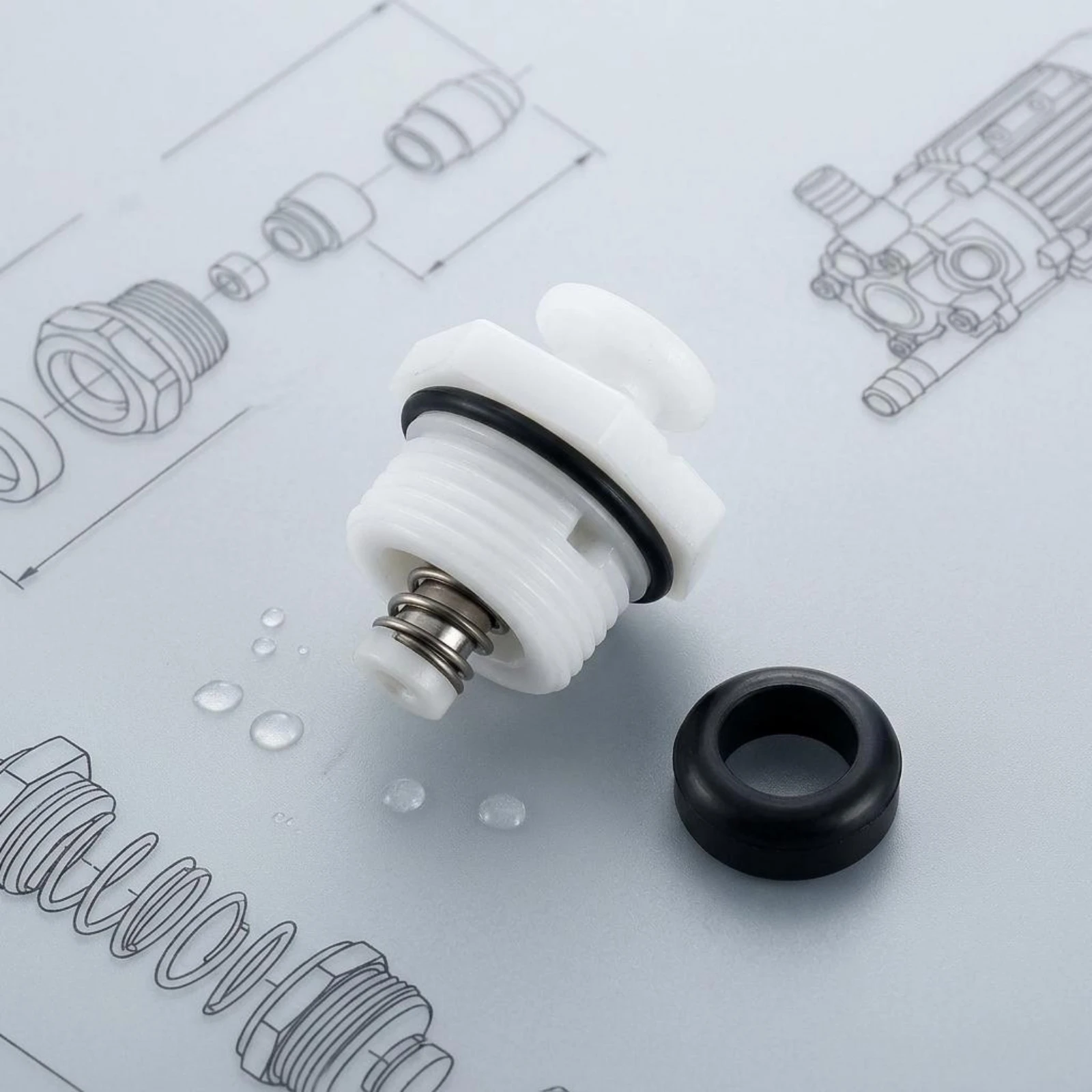 Coil-Actuated-Loaded Pump Valve Compact Threaded Valve Plug Hardware Part Sealing Seal