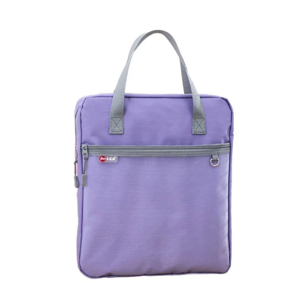 

Portable Book Storage Bag Waterproof Large Capacity A4 File Organizer with Handle Zipper Document Storage Bag for Students