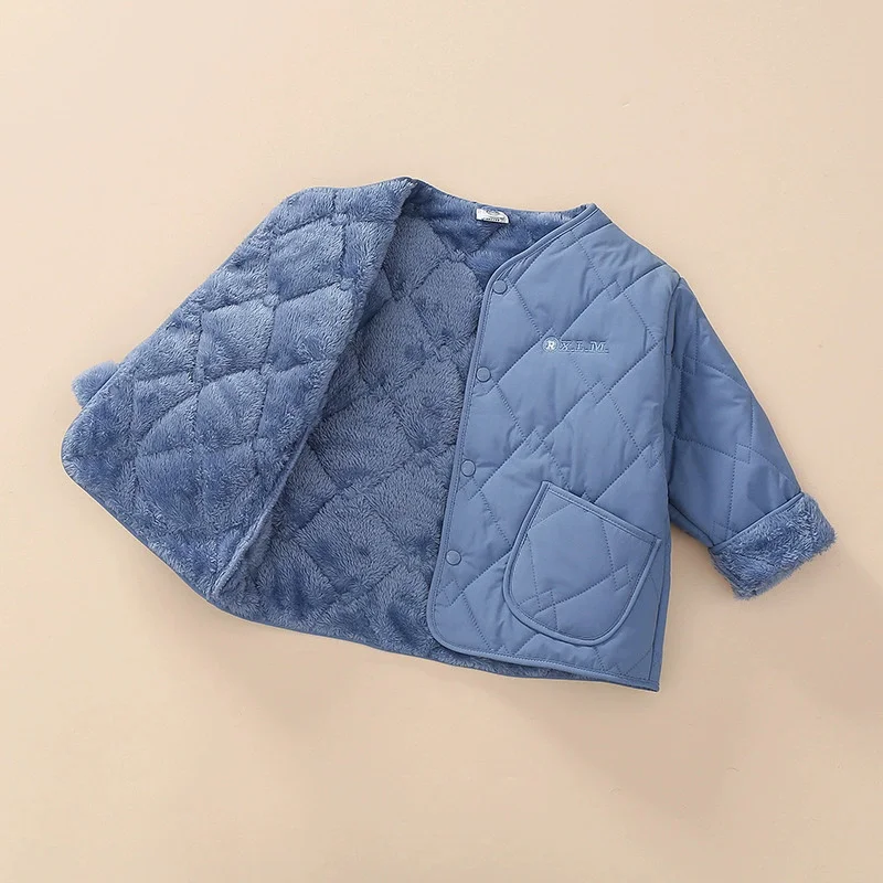الشتاء الفتيان الفتيات معطف الصوف الأطفال رشاقته أسفل سترة الخريف الدافئة ملابس خارجية الاطفال سترات فضفاضة غير رسمية ملابس قطنية الطفل