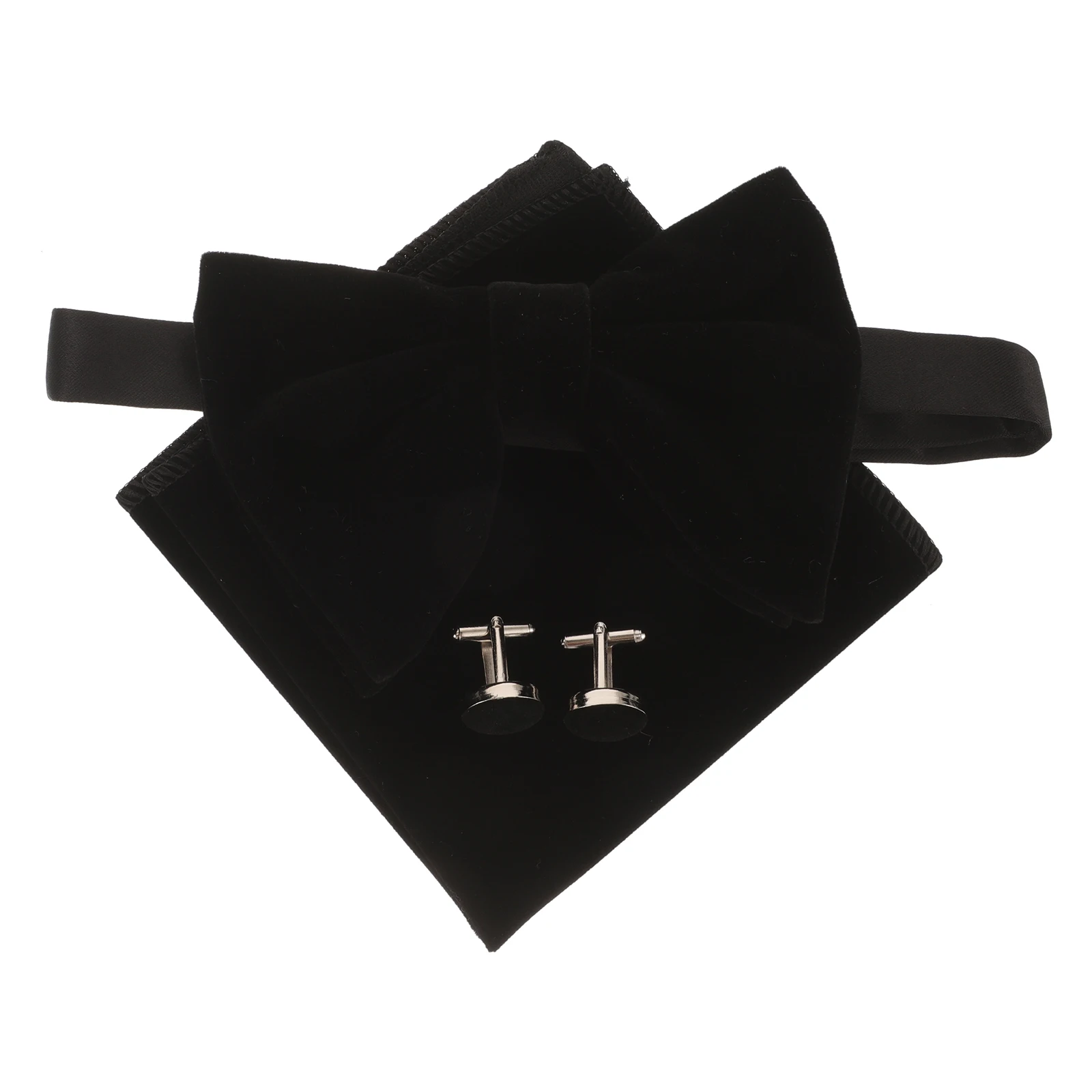 蝶ネクタイカフスセット男性用ハンカチスーツメンズリンクネクタイセルフエレガントな襟花婿