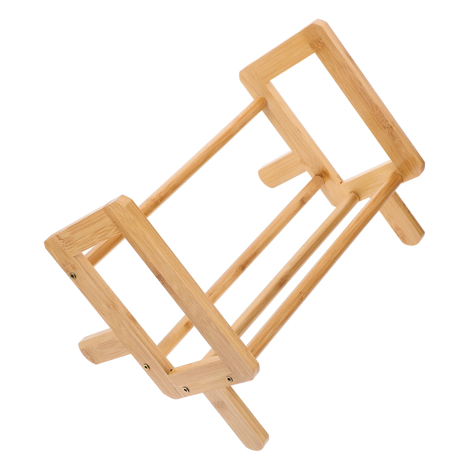 

Desktop File Rack Bamboo Book Stand Holder Bracket Recipe Shelf for Office Organizer