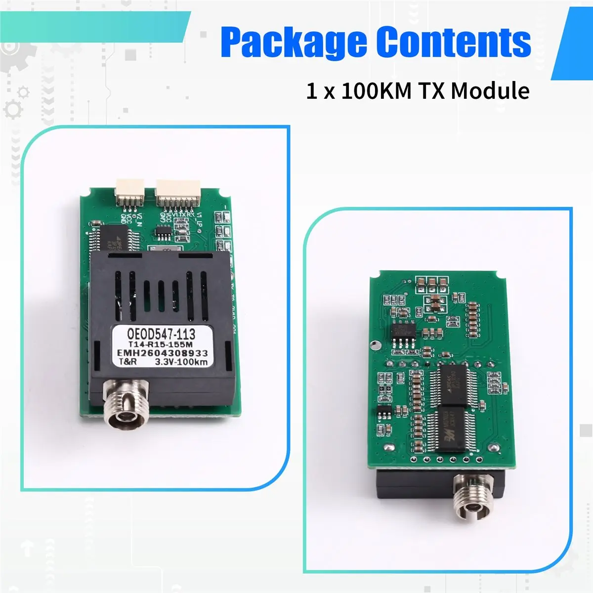 DTC5 100KM TTL Optical Transceiver Module Optical Terminal Equipment Fiber Port FC Drone-Specific TX SkyEnd