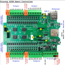 ホームオートメーションシステム,wifiスイッチモジュール,KC868-A32M,esp32ボード,rj45,32do,http,ephome,tasmota,iic,rtc,2g,4g,gsm