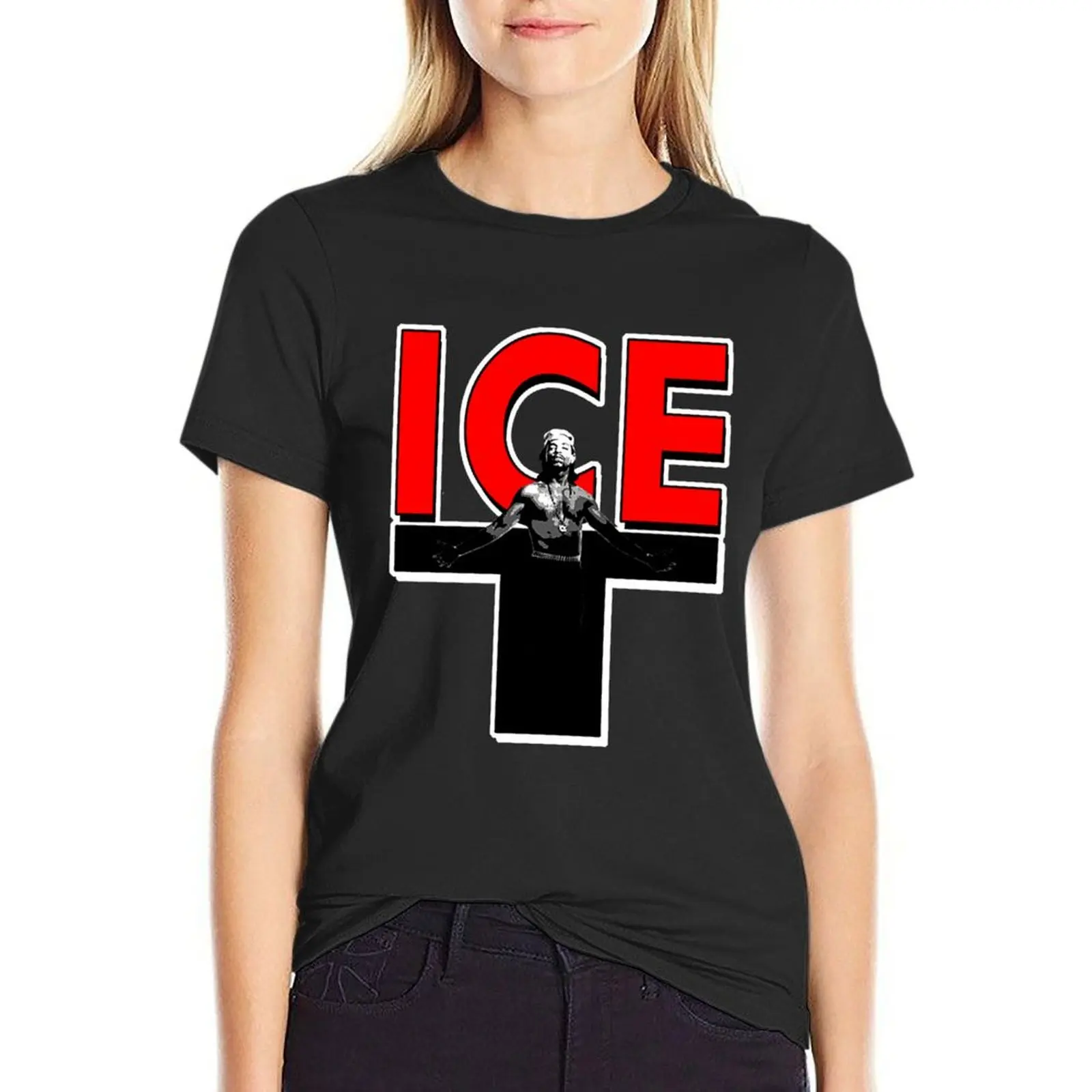 ICE-T T-Shirt oversized tops black t-shirts for Women