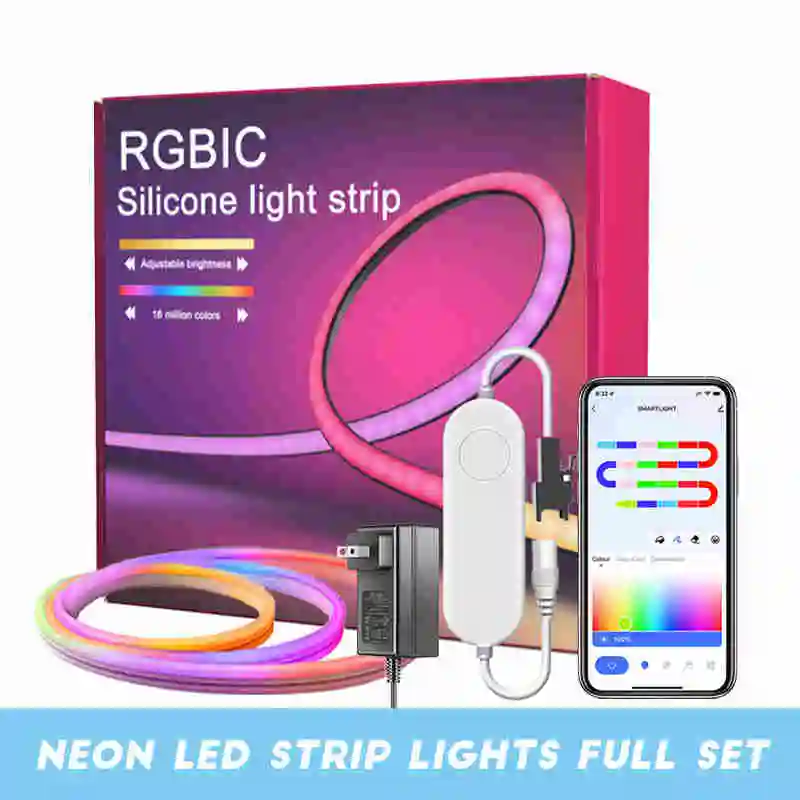 WIFI TUYA RGBIC Neon Light Intelligent Neon Waterproof Light Strip Flexible Light Strip Can Be DIY Shaped for Party Dressing