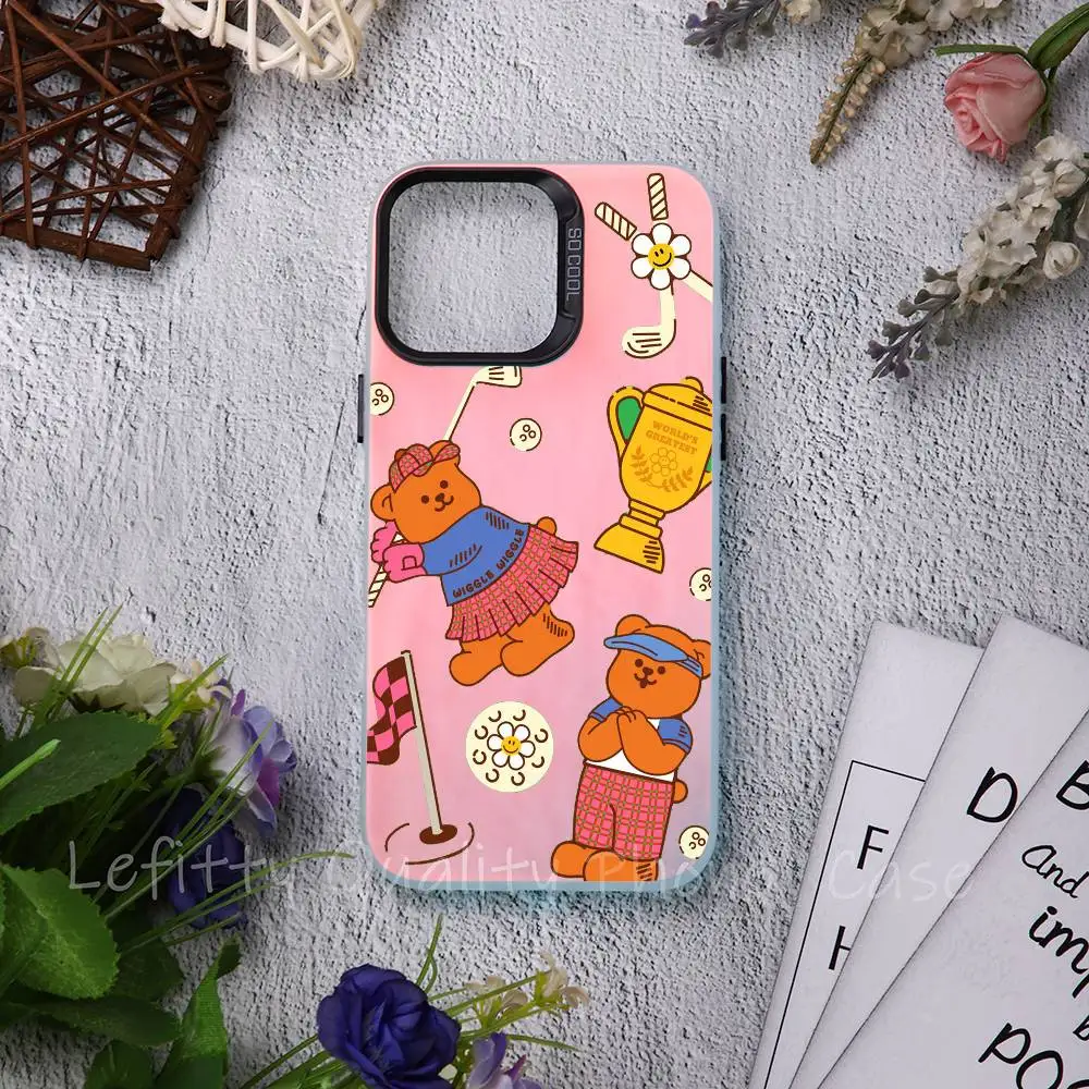 

W-Wiggle W-WiggleSs Phone Case Laser Metallic For iPhone 16 15 14 13 12 11 Pro Max Matte Aurora Multicolor gradient Cover