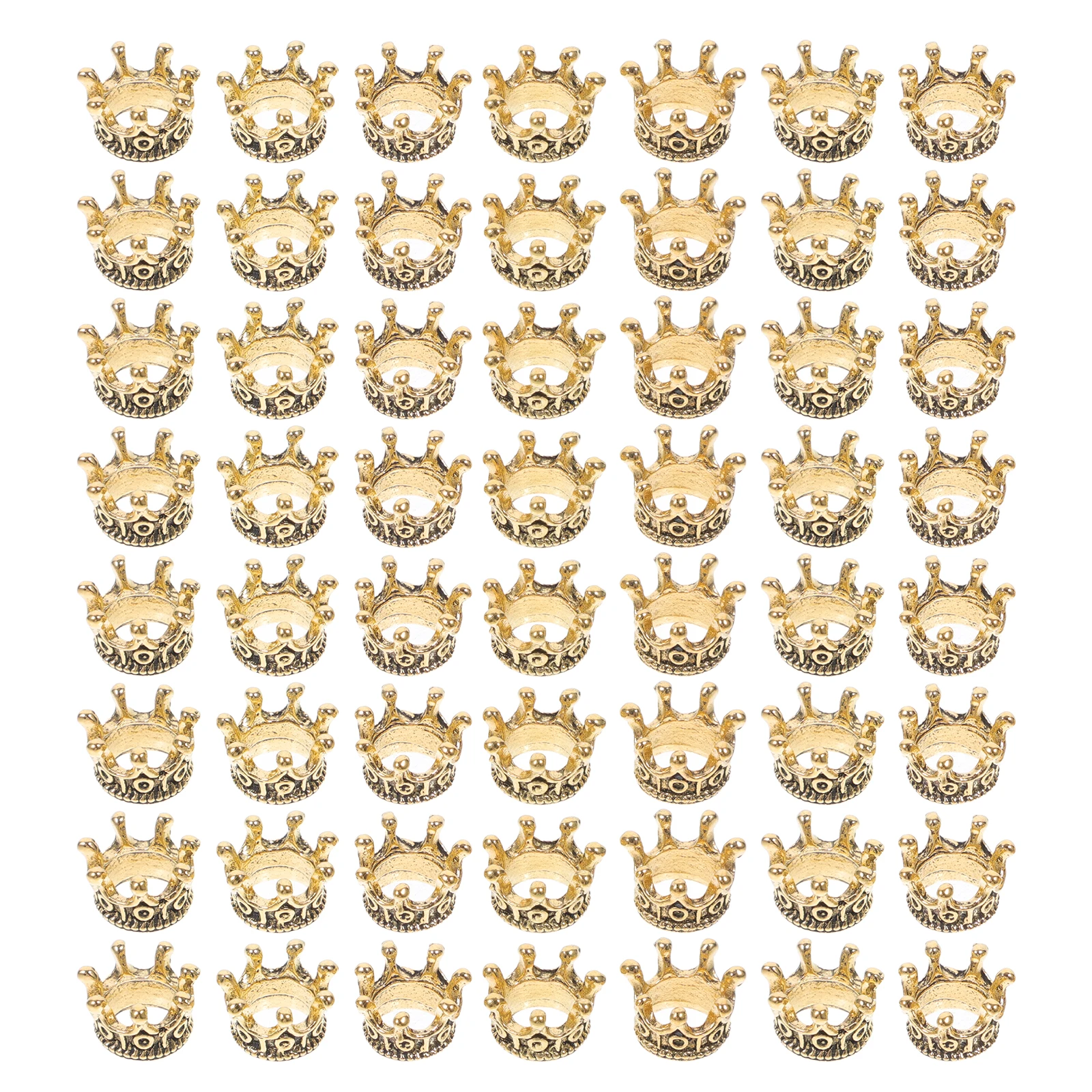 

60pcs Mini Crown Accessories Crystal Charms for DIY Necklace Bracelet Keychain Jewelry Making Supplies Alloy Decor
