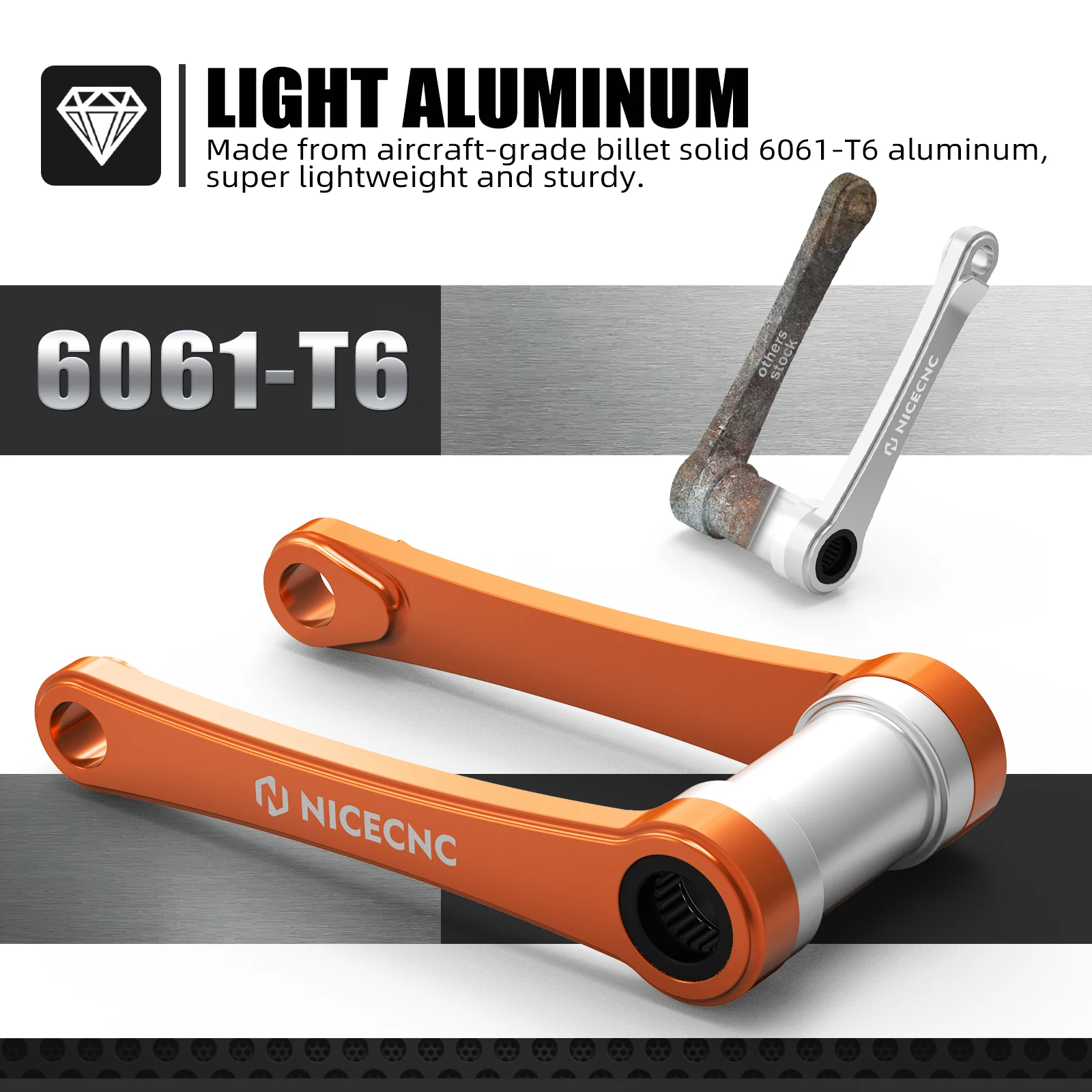 NICECNC For KTM SX 125 SX-F 450 XC 300 SX250 SX-F 250 XC-F 350 2017-2022 For Husqvarna TE 300 10-30mm Adjustable Lowering Link