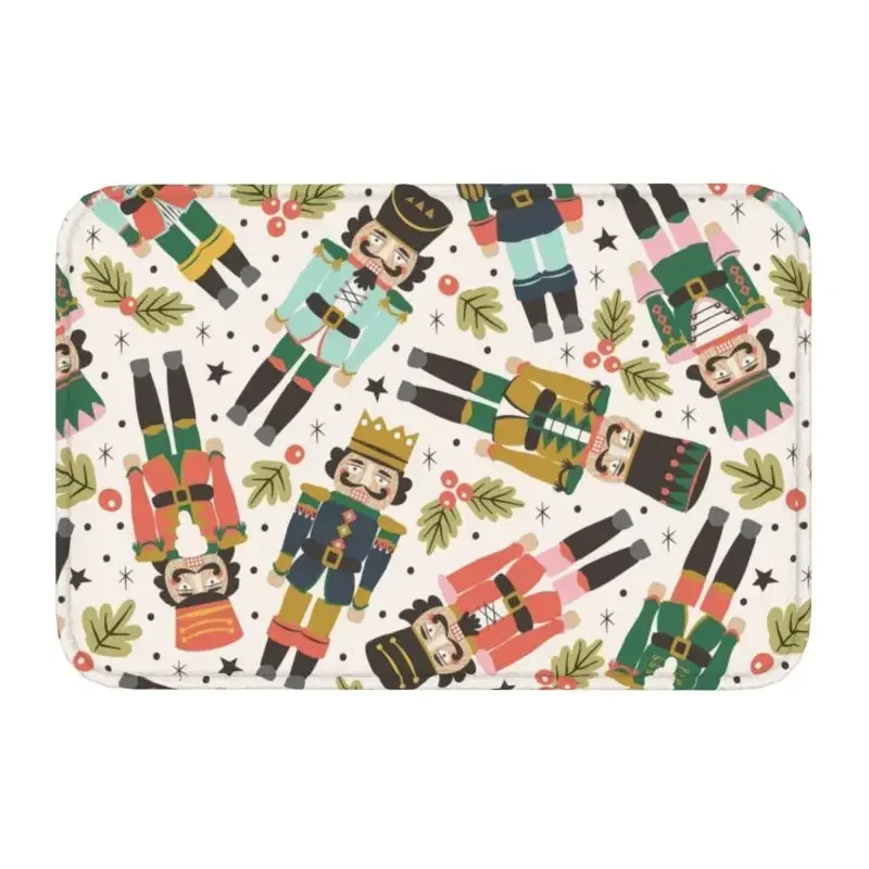 Custom Nutcrackers Christmas Presents Doormat Mat Anti-Slip Holiday Gift Kitchen Bath Garden Rug Carpet 40*60cm