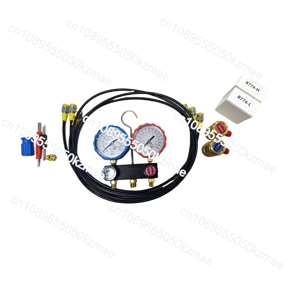 

Refrigerant Manifold Instrument Set - High Pressure Carbon Dioxide HVAC Tool with 150cm Hose for Automotive