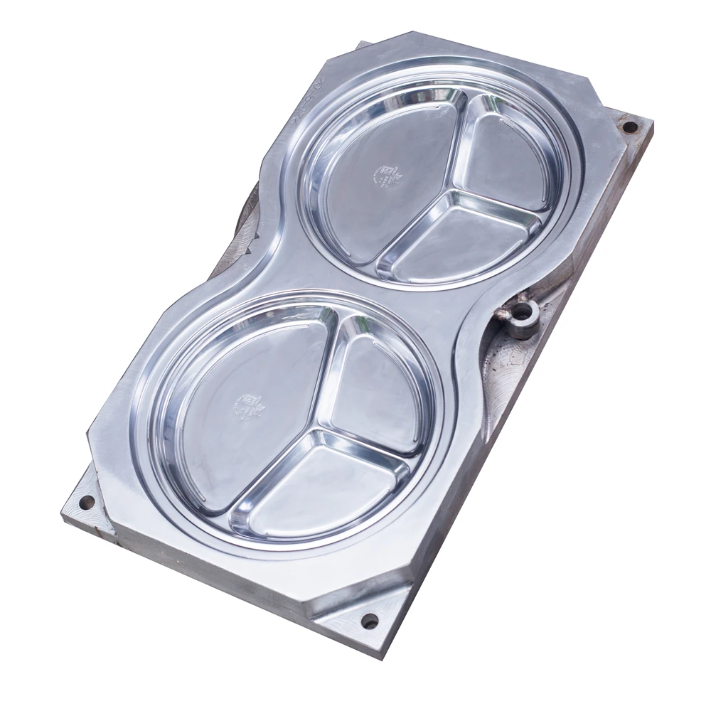 Custom 2 Cavities Hard Chrome Glossy Steel Compression Mould for Melamine Dinnerware Tray Direct From Manufacturer