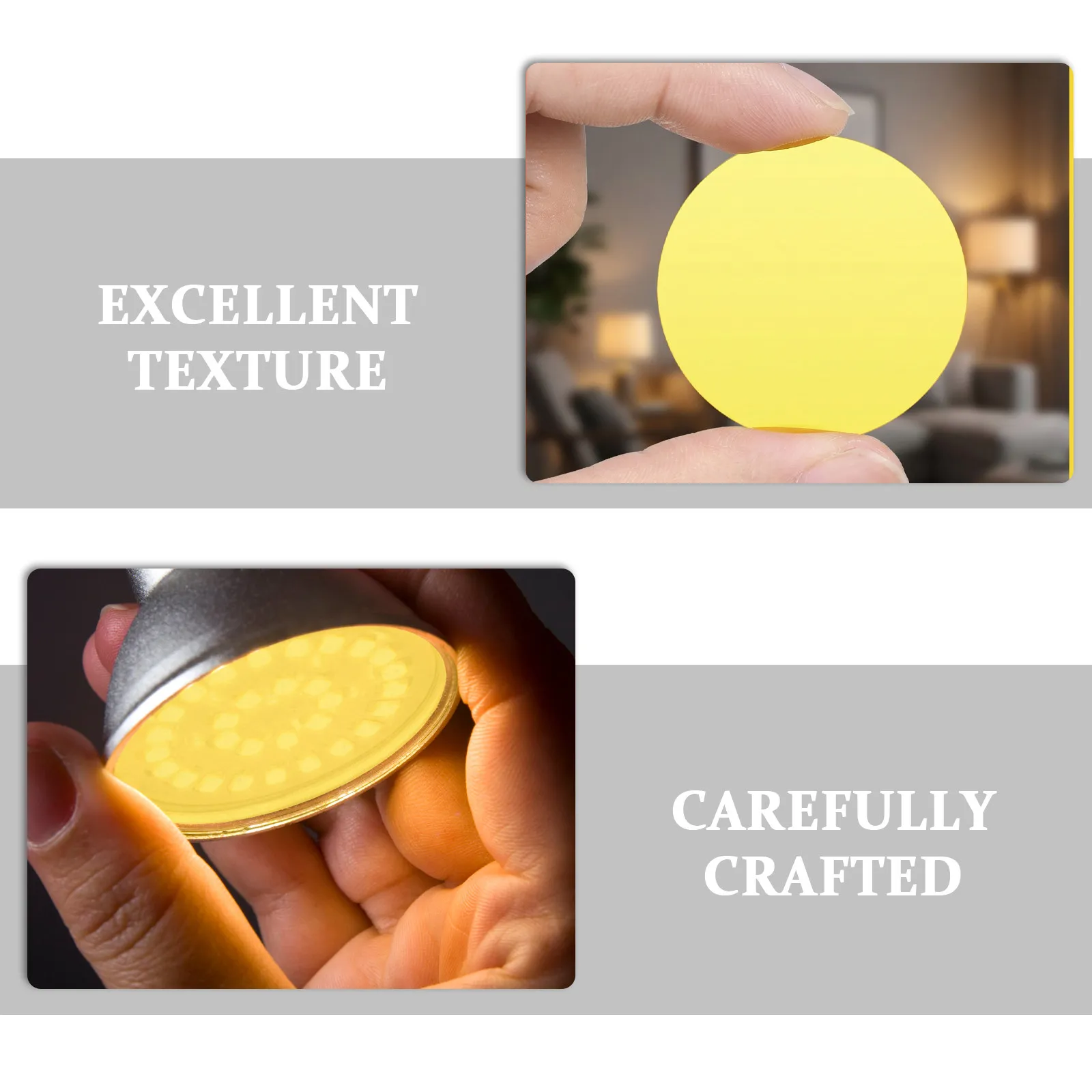 30Pcs Warm Light Filter Film Adhesive for LED Ceiling Fixtures Recessed Lighting Diffuser Sheet Color Correction Film Ambiance