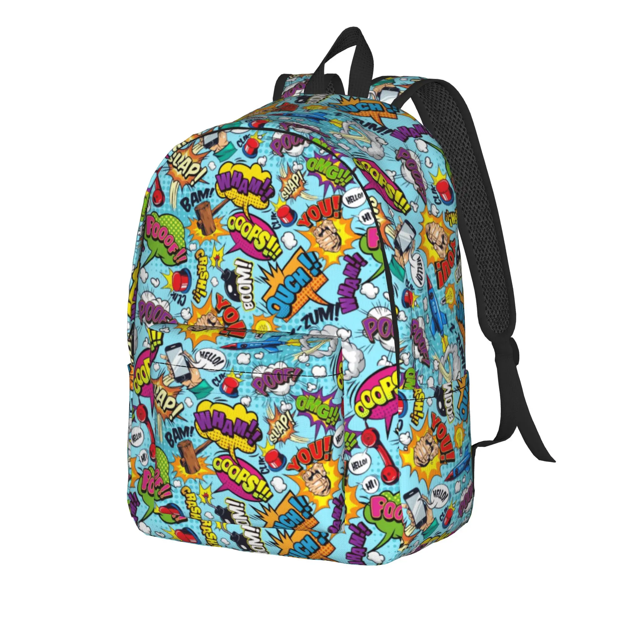 Comic Speech Bubble   ()(1) Backpack  Travel Backpacks Women Streetwear School Bags Design Durable Rucksack