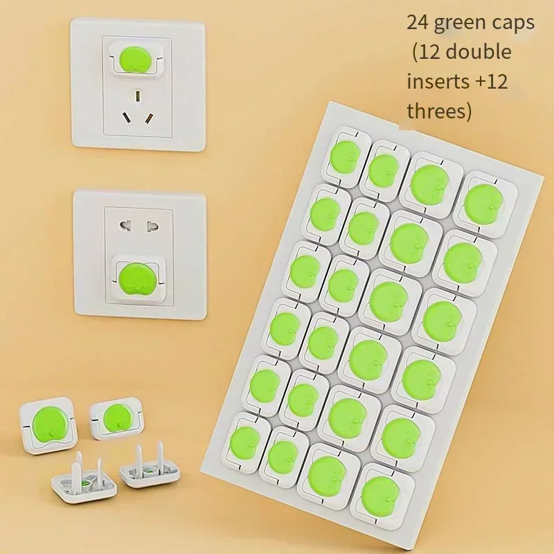 24pc ABS ベビー安全電源ソケットコンセントチャイルドガード保護抗感電プラグプロテクターカバー安全ロック