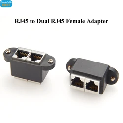 RJ45 Cat6 Ethernet Female to Female Combo Convertor RJ45 8P8C LAN Internet Screw Panel Adapter Feedthru Chassis Connector Socket