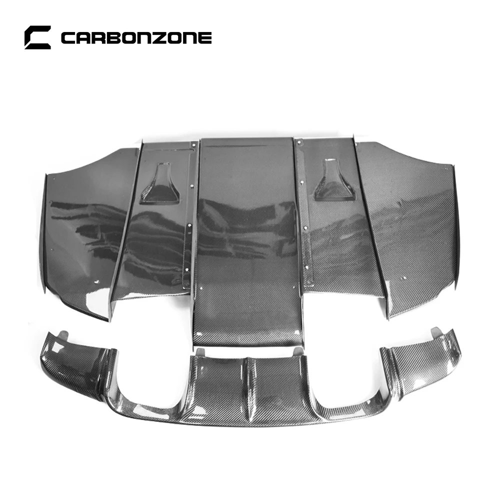 Real Carbon Fiber Rear Diffuser Baseboard Diffuser 2006- Car Accessories for BMW M3 E92 Varis Style Body Kit