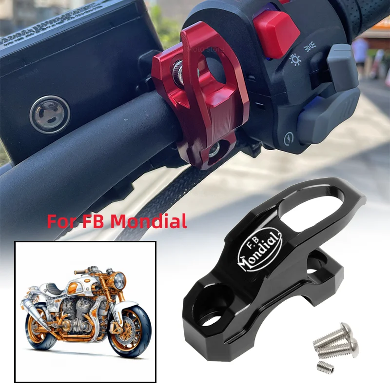 For FB Mondial Flat Track HPS 125 300 Hipster Imola SMT SMX 125 Enduro Motard Motorcycle CNC Brake Master Cylinder Helmet Hook